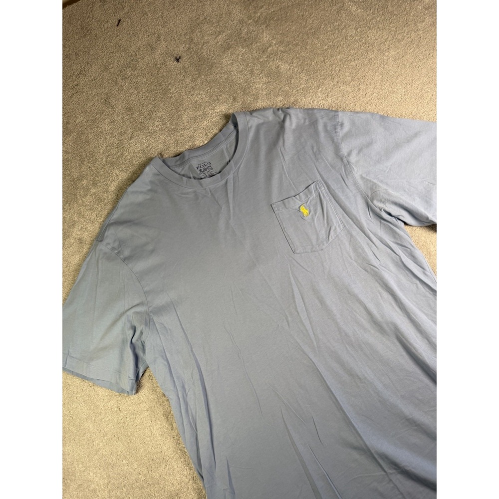 Polo Ralph Lauren Classic Fit Light Blue S/S Crew Neck Pocket Tee L Tall Pony